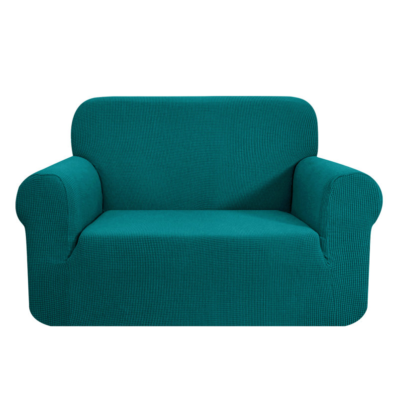 Housse pour fauteuil à coussins carrés / rectangulaires texturé, Vert foncé