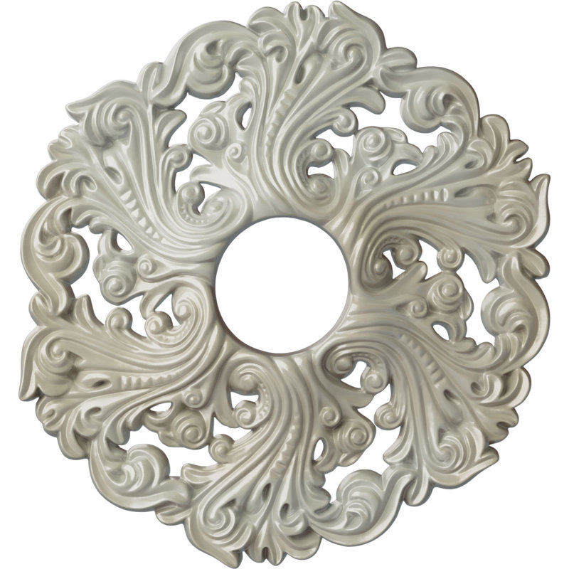 Médaillon de plafond Endurathane Richmond, DE 18 po x P 1 3/8 po (convient aux auvents jusqu'à 2 5/8 po), fini étain peint à la main