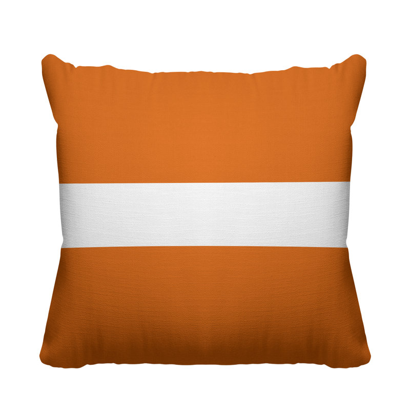 Coussin intérieur / extérieur Bede, L 19 po x H 19 po, Orange brûlé