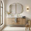 Meuble-lavabo double 59,3 po avec plateau SMC, tiroirs divisés, fixation murale, grande salle de bain