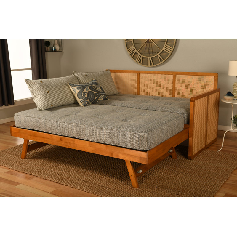 Bruke Daybed with Pop-Up in Honey Includes Mattresses, Taxi Seaport