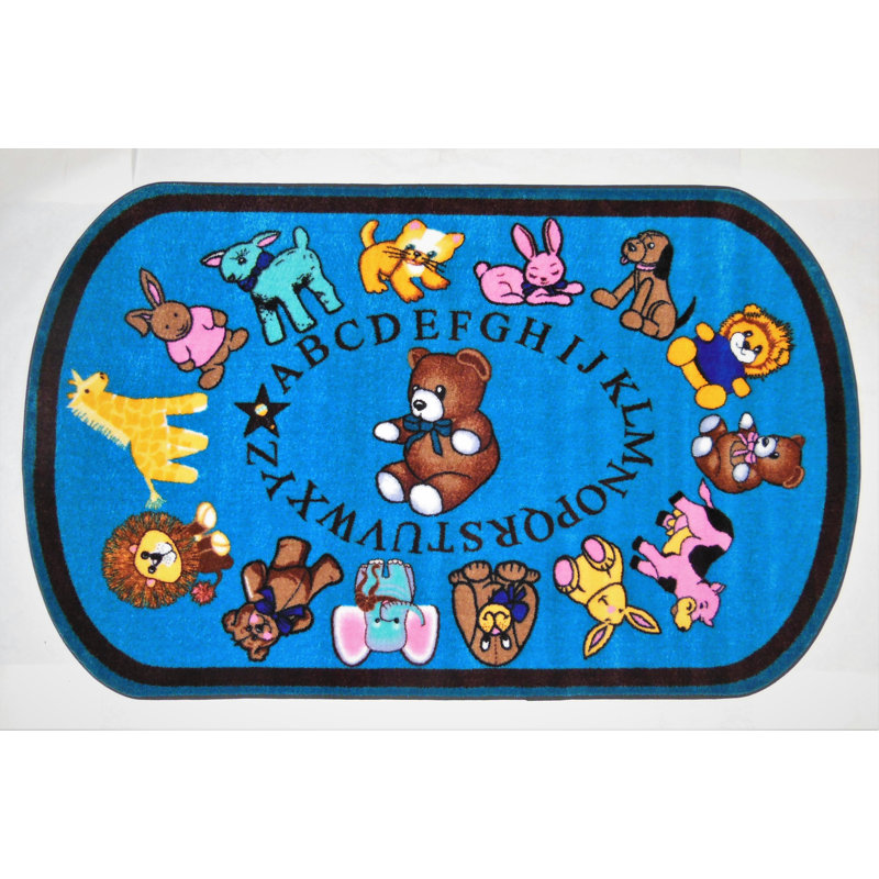 Tapis bleu area, Ovale 8 pi x 10 pi