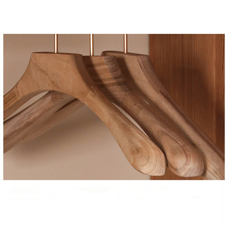 Gentlemen's Choice Wide-Shoulder Wooden Hangers, 10