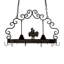 Poulet Metal Handcrafted Oval Hanging Pot Rack