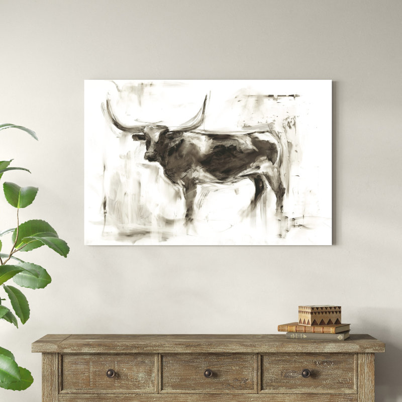 Étude Longhorn II, H 32 po x l 48 po x P 1,25 po