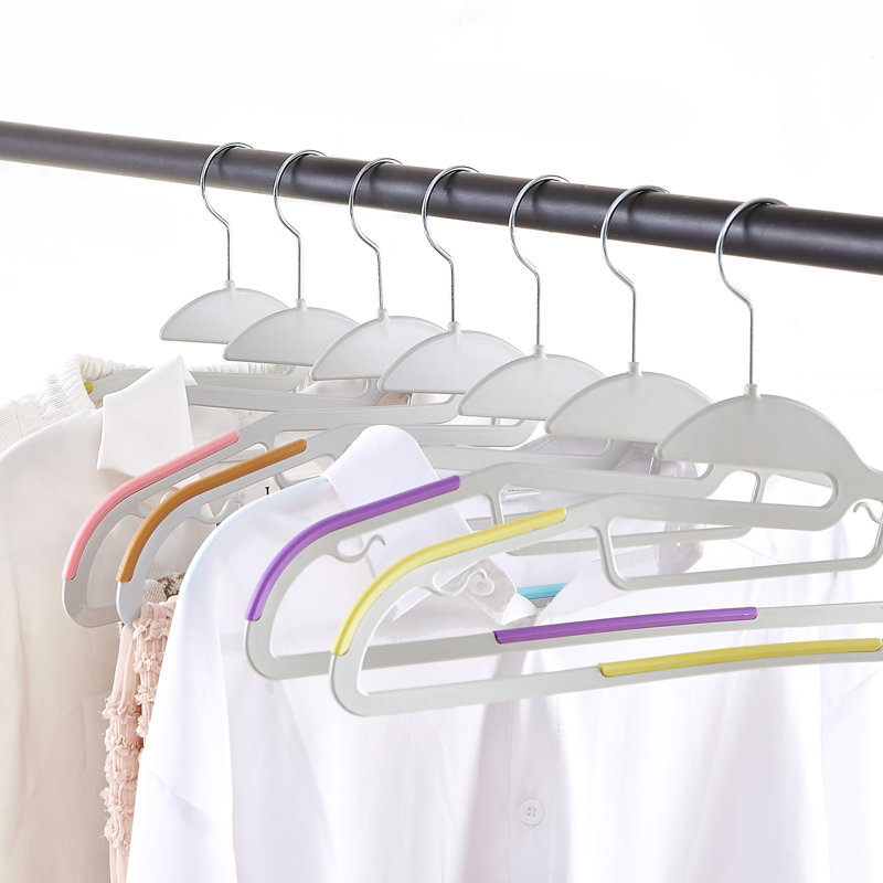 Hamall Plastic Non-Slip Standard Hanger, 50