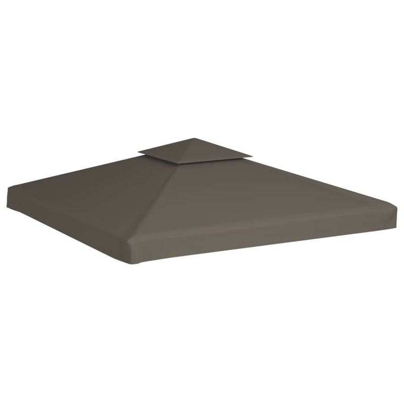 Gazebo Replacement Top Cover Taupe 9.8 x 9.8 ft Polyester with PVC Coating Weather Resistant Patio Gazebo Roof, Taupe