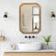 Armoire murale en bois avec miroir
