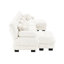 Chenille White U Shaped Couch - 4 With 2 Cozy Ottomans For Various Purposes Multipurpose In