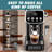 20 Bar Slim Vertical Espresso Machine With Milk Frother, 43 oz Tank, Built-in Cup Warmer, Screen Button, Compact Design, Black