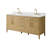 72" Fully Assembled Double Sink Bathroom Vanity with Solid Surface White Granite Top & Backsplash
