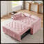 Canapé-lit en velours rose-983767599