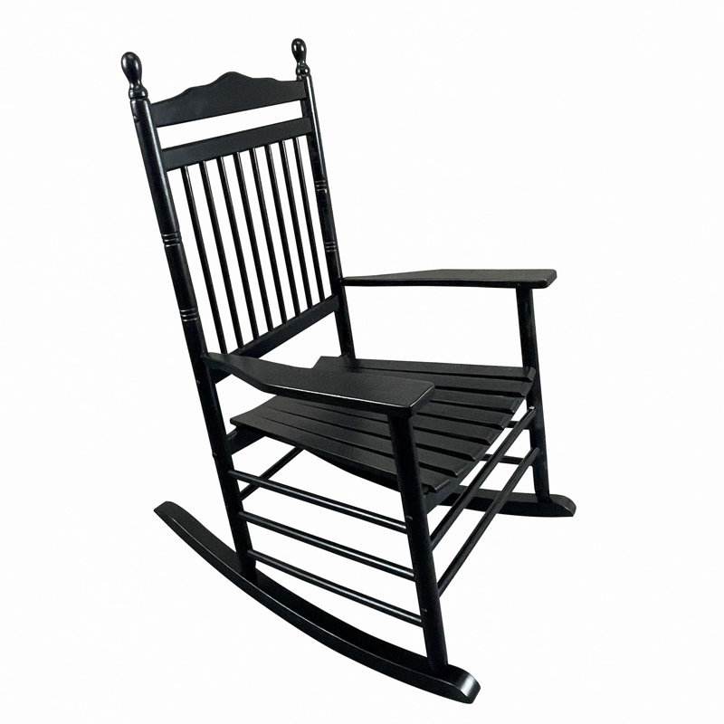 Chaise berçante balcon porche adulte, Noir