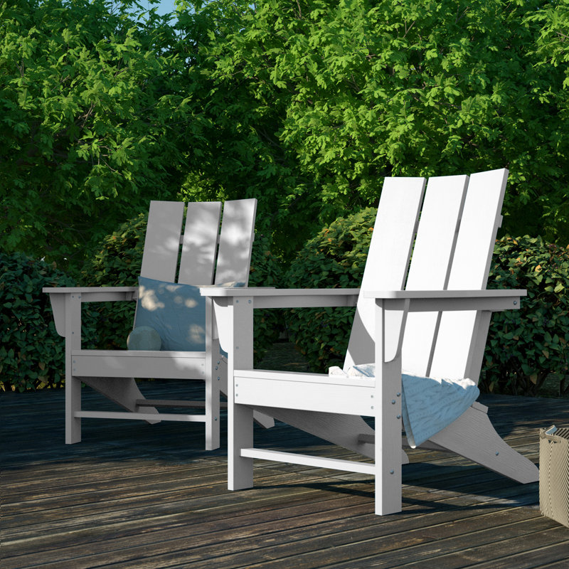 Chaise Adirondack en résine / plastique, Blanc