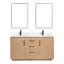 Meuble-lavabo double 60 po avec plateau en pierre composite et miroir Cloverfield-93496132-93496133