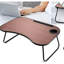 Tablette pliable et portable en bois, avec rainure pour tasse et surface lisse, adaptée aux activités des adultes dans différents contextes, utilisable au lit ou lors de longs voyages.