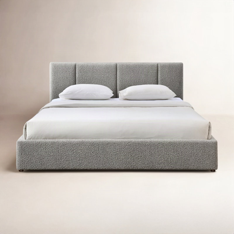 Ruthie Upholstered Bed, King, Gray