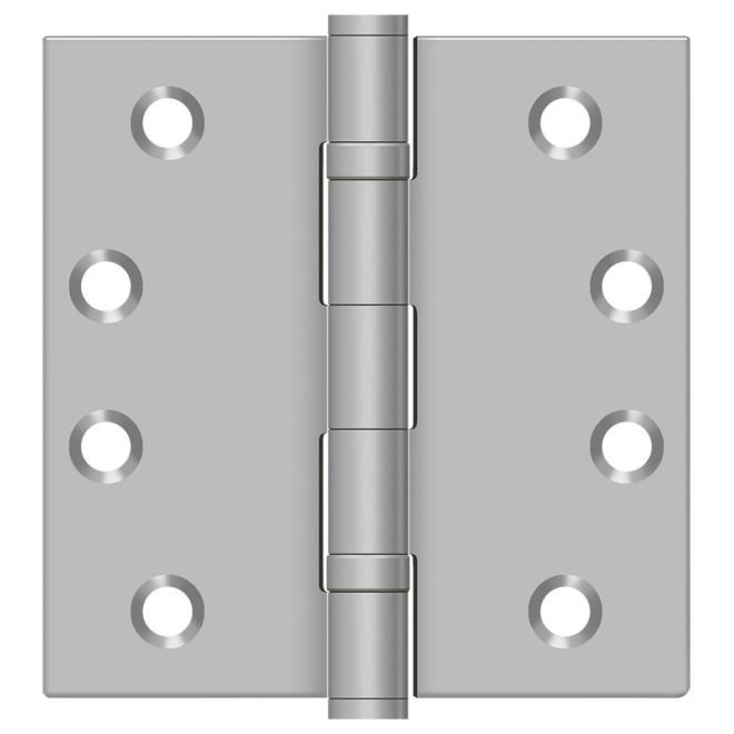 Charnière carrée en acier inoxydable brossé Deltana SS44BU32D-R 4 "x 4", résidentiel