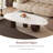 Minimalist Faux Marble Coffee Table, Luxury Irregular Design with Stainless Steel Legs for Modern Living Rooms