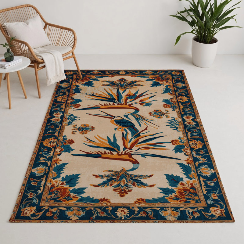 Tapis d'intérieur et d'extérieur brun français, Rectangle 5 pi x 7 pi