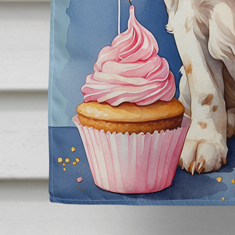 Drapeau «Happy Birthday House», Épagneul clumber