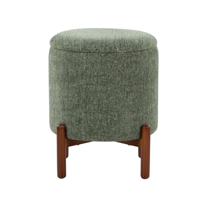 Orfalinda Wood Storage Ottoman, Green