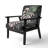 Pink And White Philodendron Leaf II - Upholstered Farmhouse Arm Chair, Rustic Floral Accent Chair-2078406948-2030570079