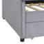 Lit plateforme simple tapissier avec rangement et tiroirs-992327831