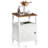23.6"Farmhouse Nightstand with Charging Station, White Night Stand End Table with USB-1886114716