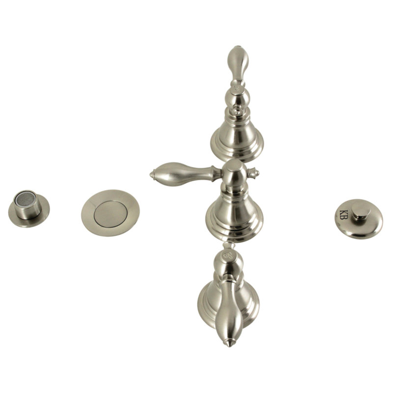 Robinet de bidet espacé vertical, Nickel brossé