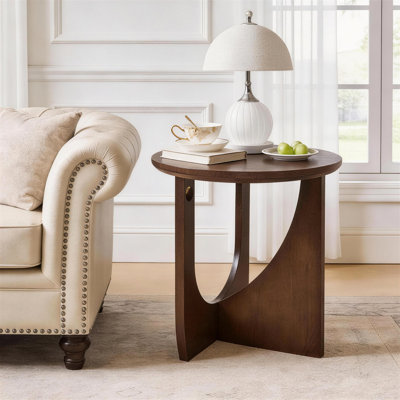 Ensemble de table de bout 100% bois massif 2 pièces, table de bout en bois naturel, table de centre simple, table de décor minimaliste de salon