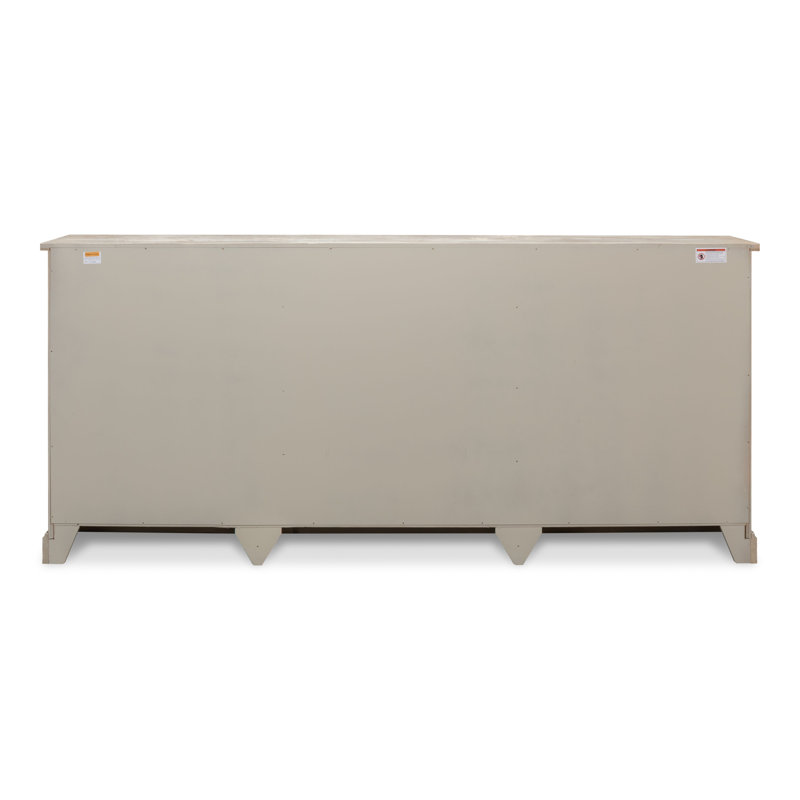 Pagnano 96'' W Solid Wood Sideboard, Gray