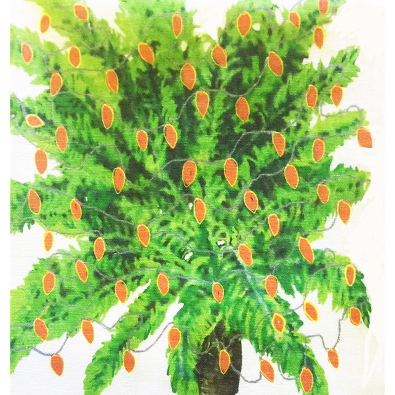 Merry Palm Tree Flour Sack Towel