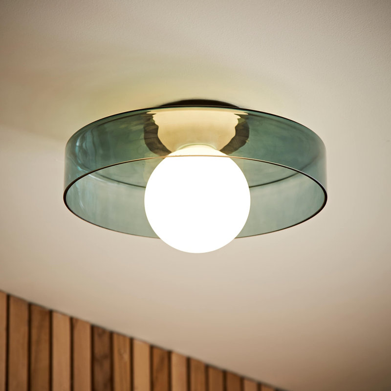 Amaris Glass Flush Mount, Green