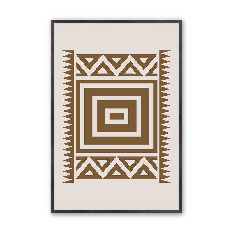 Motif tribal moderne II, H 15,25 po x l 12,25 po, Zinc patiné