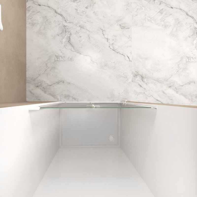 37-36" x 72" Bifold Shower Door with Tempered Glass and Explosion Proof Film