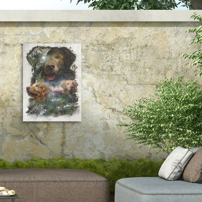 Toile d'extérieur Barrett Biggers Golden Retriever, H 35 po x l 47 po