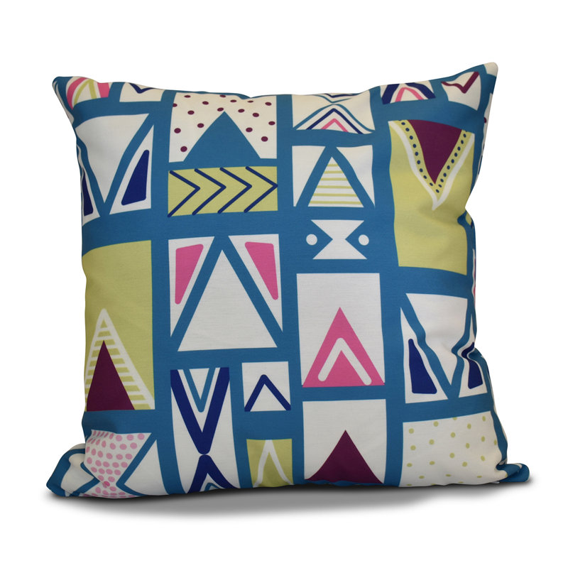 Square Pillow Cover & Insert, 16" H x 16" W, Teal