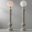 Lampes sur pied en résine blanche et acrylique-181290044
