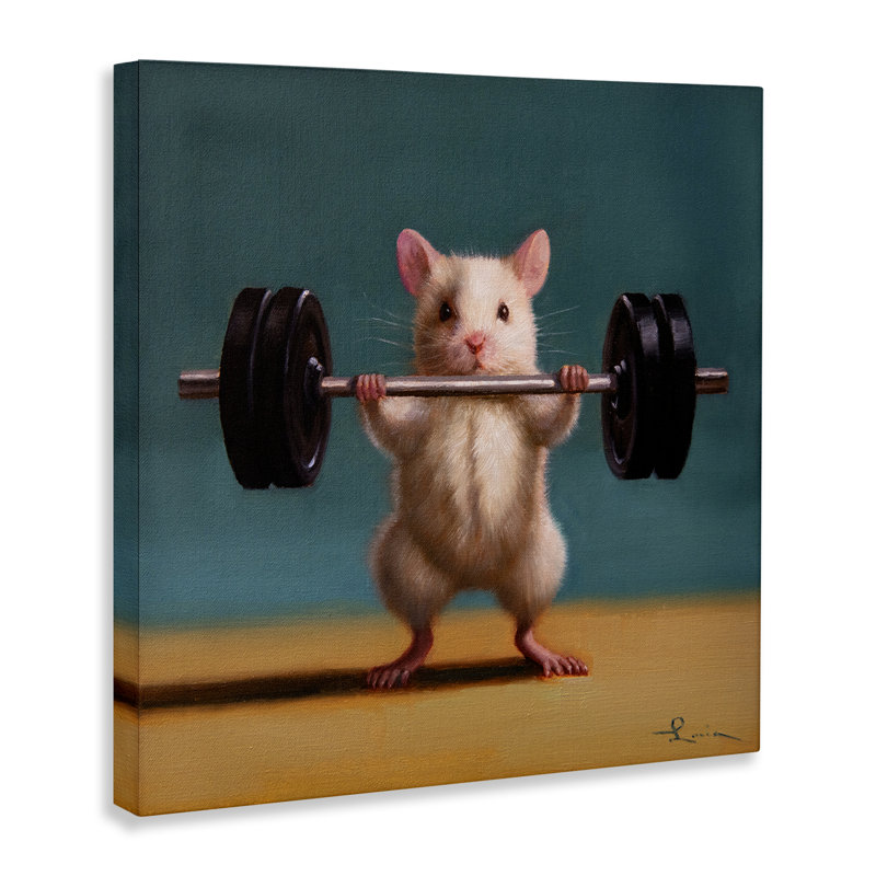 «Power Lifting Mouse» par Lucia Heffernan, H 30 po x l 30 po