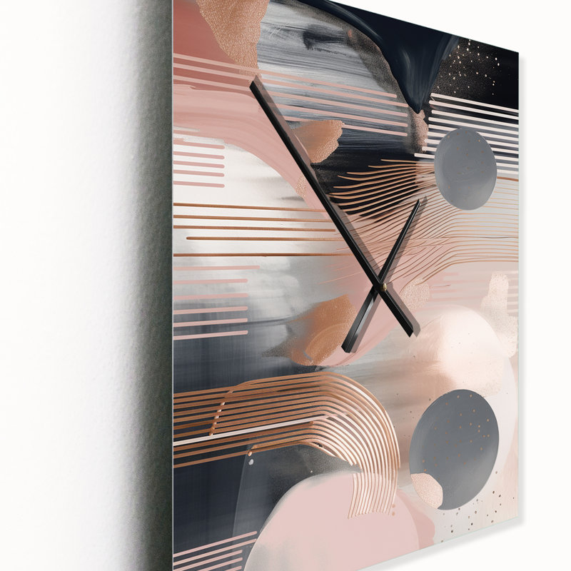 Jacquese - Horloges murales abstraites en marbre, H 40 po x l 30 po x P 1 po