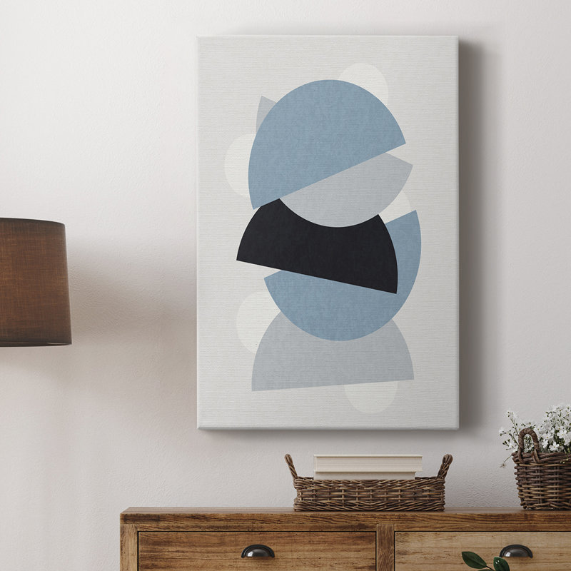 Shapely Blues I -Custom Wrapped Gallery Cavas