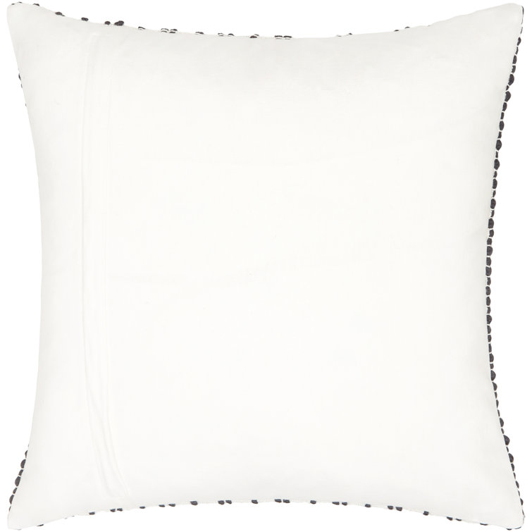 Bungalow Rose Embroidered Cotton Throw Pillow