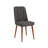 Karyana Extendable Dining Table & Chairs Set (5 Pieces), Walnut & Anthracite | Table: 50.8 x 29.5 x 31.5 in, Open: 64.2 in | Chairs: 18.5 x 35.4 x 17.7 in, Bench: 43.3 x 19.7 x 15.7 in | 100% Melamine Coated Particle Board, Modern Scandinavian Design