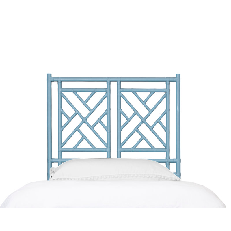Tête de lit Chippendale à cadre ouvert, Lit jumeau extra long, Bleu piscine