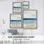Watercolor Ocean Horizon I, reproduction encadrée - bois massif-280637385