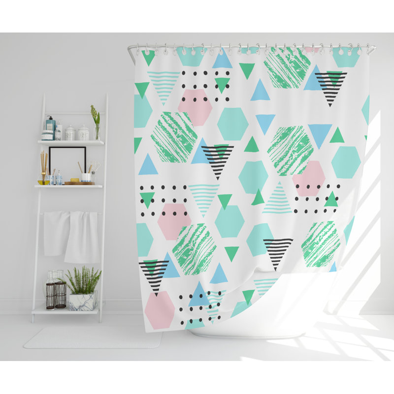 Ian Polyester Shower Curtain, 168cm H x 168cm W