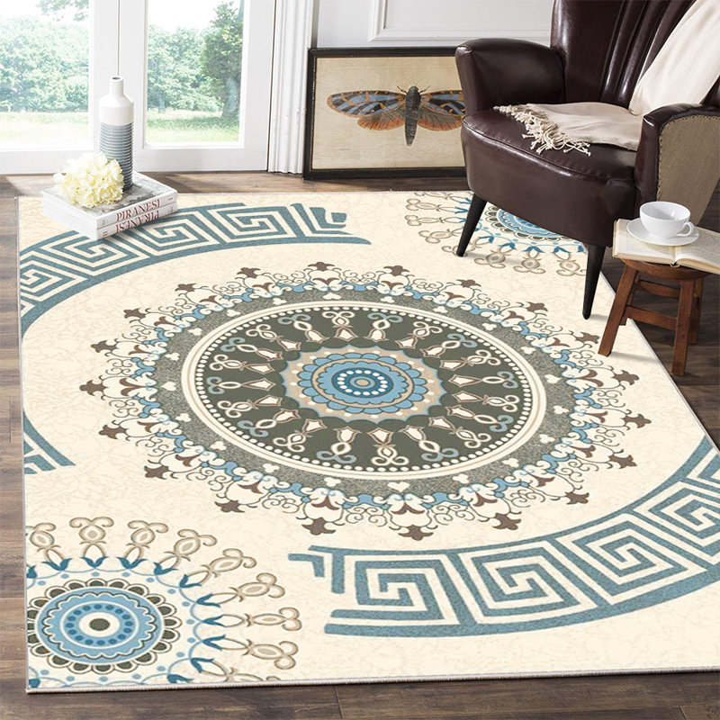 Tapis bleu / beige Kylo, Rectangle 4 pi x 6 pi