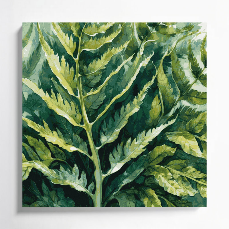 Art mural sur toile Botanical Sensitive, H 8 po x l 8 po