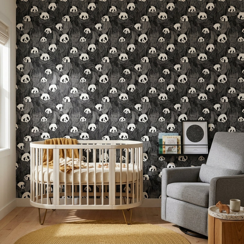 Rouleau de papier peint mural Panda, Peler et coller